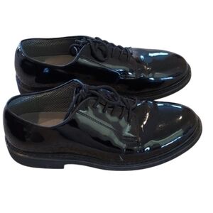 Rothco Men's Oxford Dress Shoes Black Hi-Gloss Lightweight